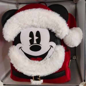 Santa Mickey Mouse Loungefly mini backpack